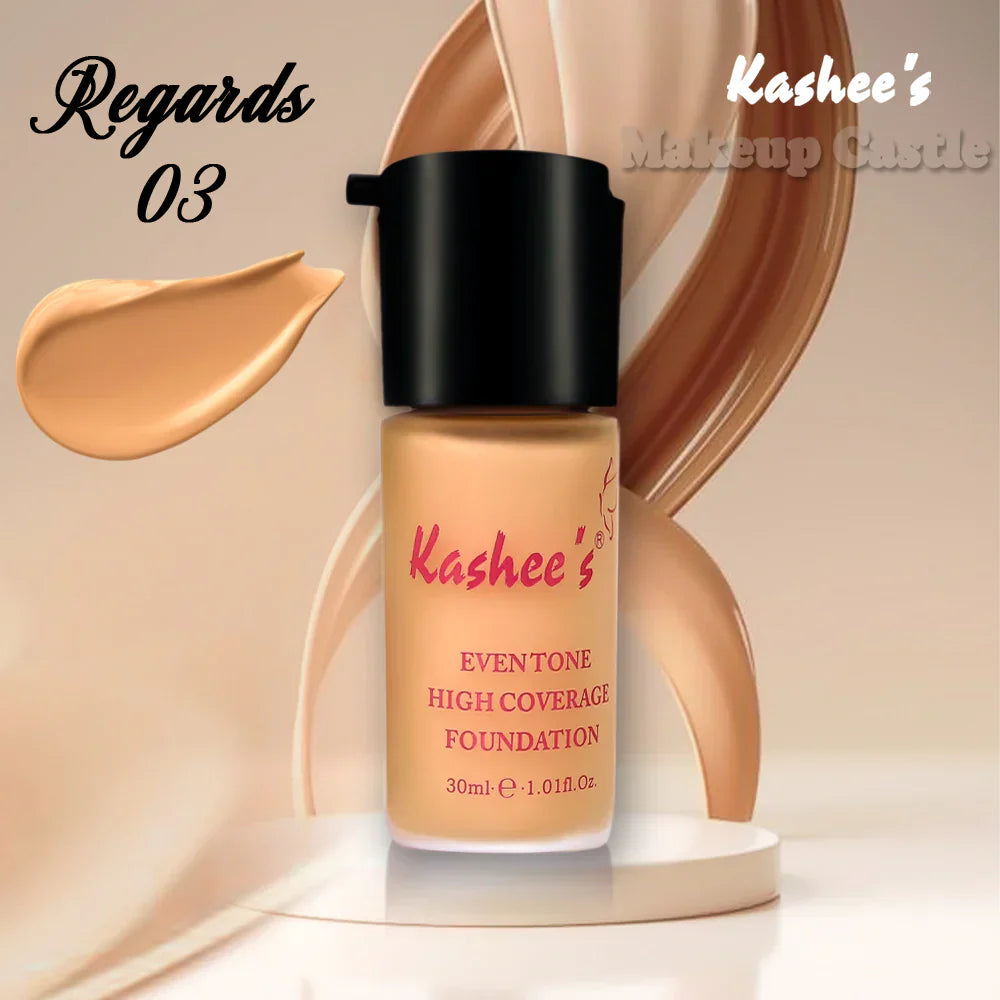 💄 Kashees Eventone High Coverage Liquid Foundation – 30 ml 💖